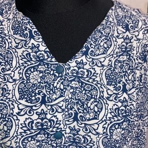 Yozly Blue And White Button Front Dress size M